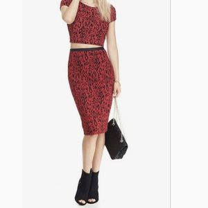 Leopard pencil skirt